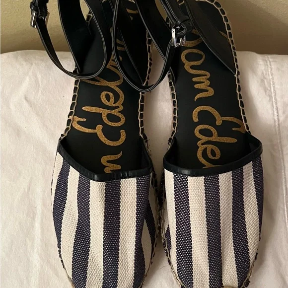 Sam Edelman Vivian Espadrilles, Navy, White, Size 10, EUC - Picture 6 of 8